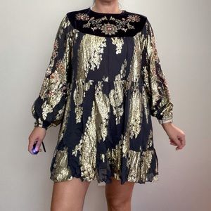 Zara embroidered dress